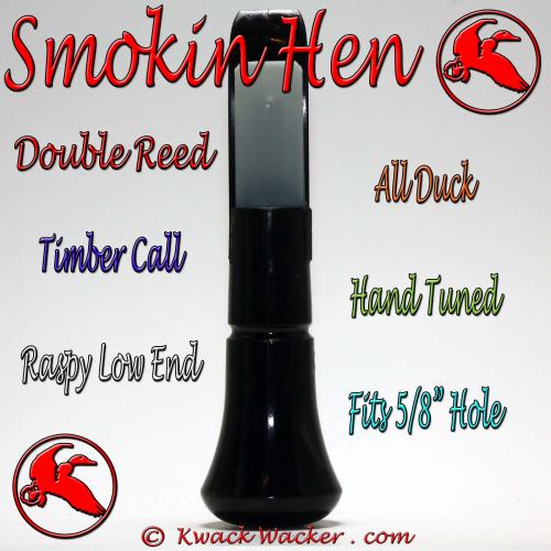 Duck Call Insert Double Reed Smokin Hen Black