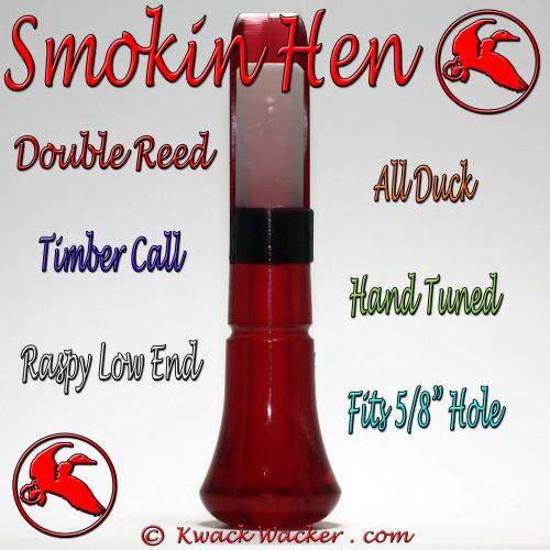 Duck Call Insert Double Reed Smokin Hen Red
