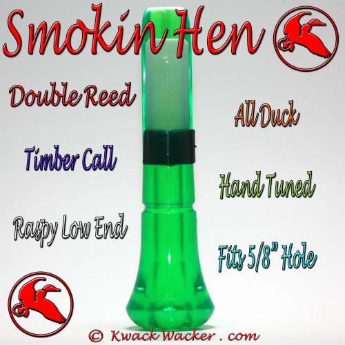 Duck Call Insert Double Reed Smokin Hen Green
