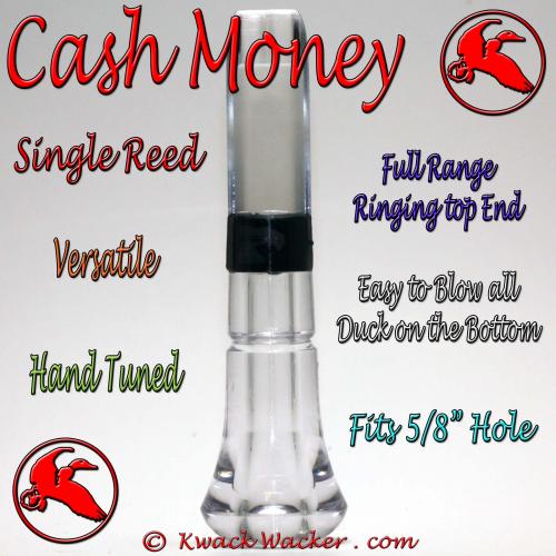 Duck Call Insert Single Reed Cash Money Clear