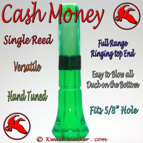 Duck Call Insert Cash Money Single Reed 3 pack Green 