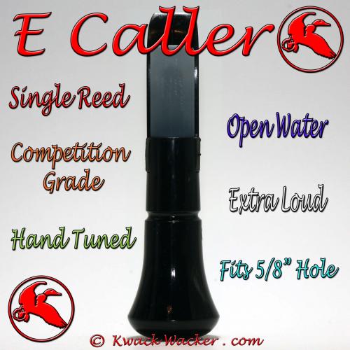 Duck Call Single Reed Insert Open Water E Caller Black