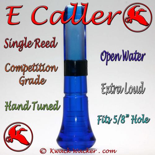 Duck Call Single Reed Insert Open Water E Caller Blue