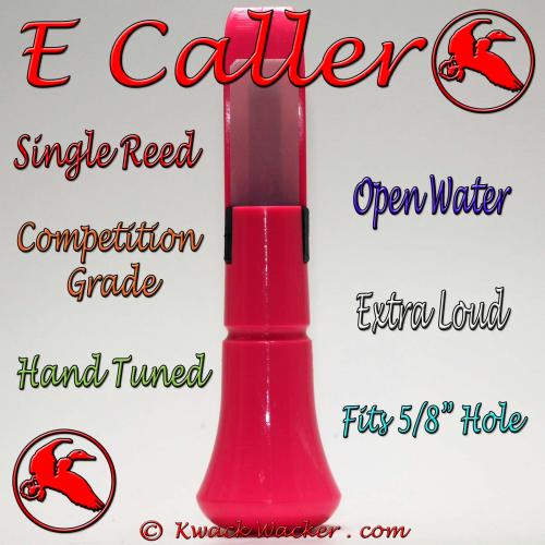 Duck Call Single Reed Insert Open Water E Caller Pink