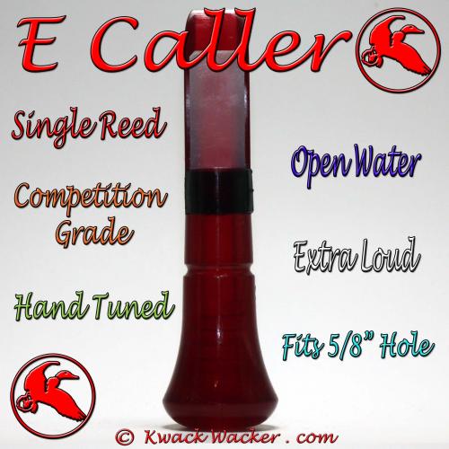 Duck Call Single Reed Insert Open Water E Caller Red