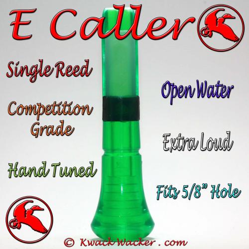 Duck Call Single Reed Insert Open Water E Caller Green