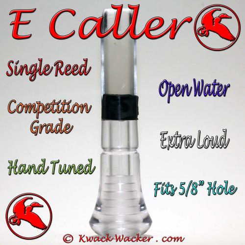 Duck Call Single Reed Insert Open Water E Caller Clear