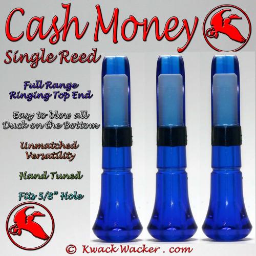 Duck Call Inserts 3 Pack Kwack Wacker Cash Money Single Reed