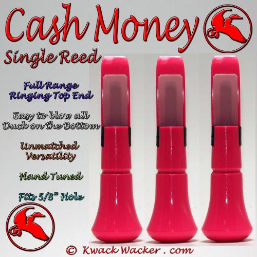 Duck Call Inserts 3 Pack Kwack Wacker Cash Money Single Reed