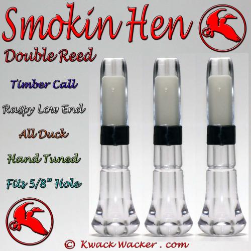 Duck Call Inserts 3 Pack Kwack Wacker Smokin Hen Double Reed Timber