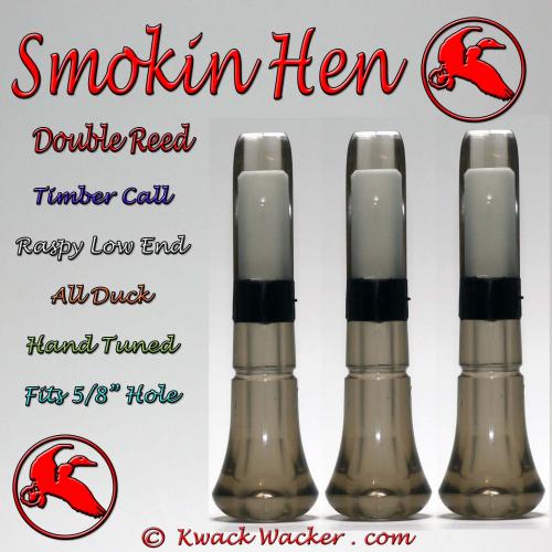 Duck Call Inserts 3 Pack Kwack Wacker Smokin Hen Double Reed Timber