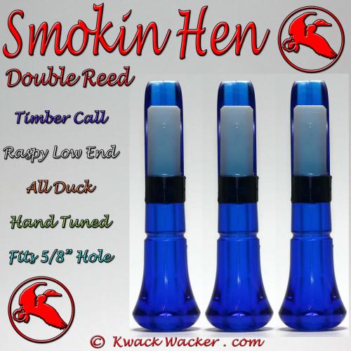 Duck Call Inserts 3 Pack Kwack Wacker Smokin Hen Double Reed Timber