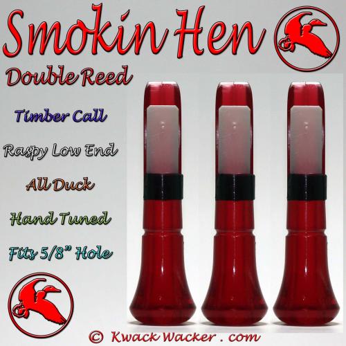 Duck Call Inserts 3 Pack Kwack Wacker Smokin Hen Double Reed Timber