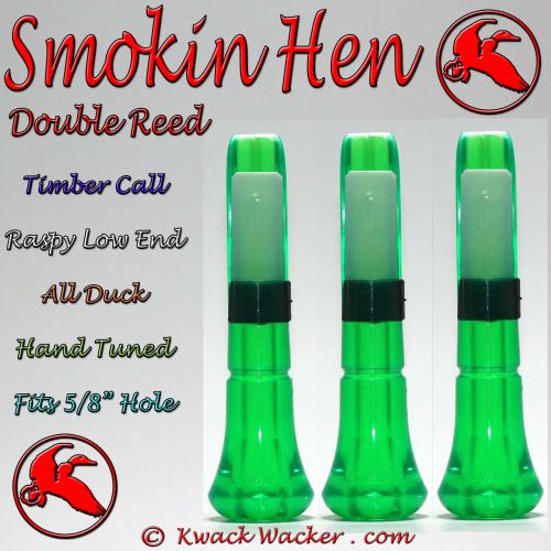 Duck Call Inserts 3 Pack Kwack Wacker Smokin Hen Double Reed Timber