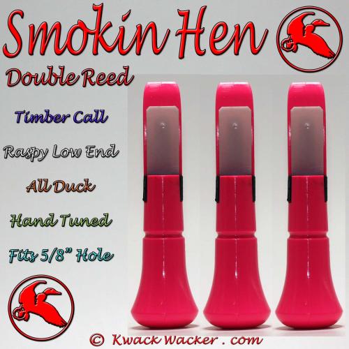 Duck Call Inserts 3 Pack Kwack Wacker Smokin Hen Double Reed Timber